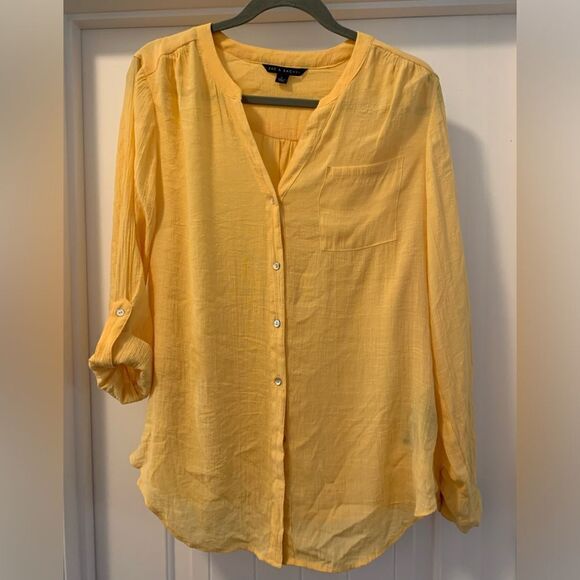 Zac & Rachel Linen Blend Top Size L - Picture 1 of 6